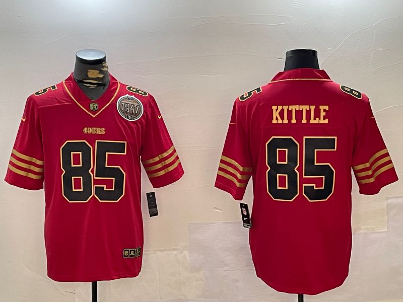 Men San Francisco 49ers #85 Kittle Red Gold 2024 Nike Limited NFL Jersey style 12301